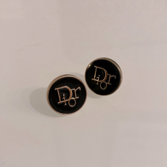 Dior Button Earrings Upcycled - Picture 2 of 4
